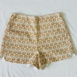 Anthropologie Corey Lynn Calter Beige Patterned High Waist Shorts